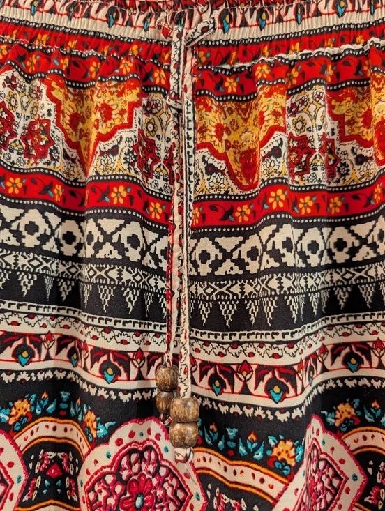 Christian Siriano Boho Elastic Waist Maxi Skirt - Picture 3 of 5